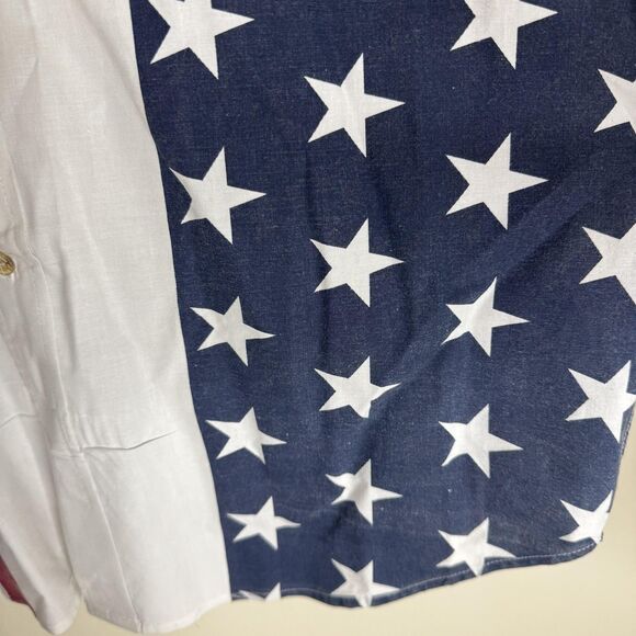 Vintage Knights of Round Table Shirt Mens XL American Flag USA Stars Stripes 90s - Picture 8 of 10